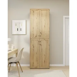 Forte Regalelement FORTE "Trevone", braun (artisan eiche), B:73,7cm H:223,1cm T:34,8cm, Holzwerkstoff, Regale, B/H/T 73,7/223,1/34,8 Türen optional bestellbar