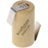 kraftmax 10x Kraftmax SUB-C Akku Zelle - 3000mAh / 1,2V / NIMH - Hochleistungs- Markenzelle mit Lötfahne Z-Form in Industriequalität
