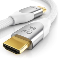 CSL 1m 8K HDMI Kabel 2.1 - 8K @ 60Hz 4K @ 120Hz DSC - HDTV 7680 x 4320 - UHD II - HDMI 2.1 2.0a 2.0b - 3D - Highspeed HDMI Kabel - HDR - ARC - Präzisionsstecker - kompatibel zu Blu Ray PS4 PS5 Xbox