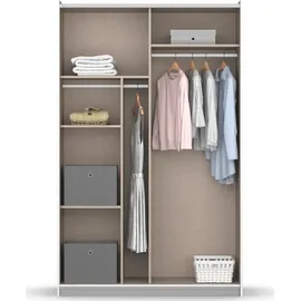Rauch Schwebetürenschrank Reflect 131 x 210 x 59 cm Grau