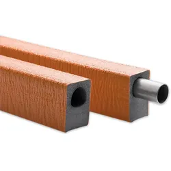 2m Stangen PE-Rohrisolierung Kompaktdämmhülse, eckig orange (Ausführung: 28x9 mm)