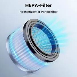 Wiltec Aschesauger 600 W 4 l mit HEPA-Filter Schwarz