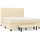 vidaXL Boxspringbett mit Matratze Creme 160x200 cm Stoff