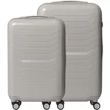 Relaxdays Kofferset 2-tlg. beige/schwarz