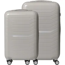 Relaxdays Kofferset 2-tlg. beige/schwarz