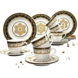 CreaTable Majestosa Kaffeeservice 18-tlg. weiß/schwarz