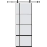 vidaXL Schiebetür rechts 76 x 205 cm grau