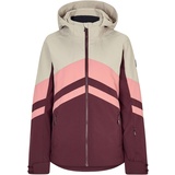 Ziener Damen TELIA Ski-Jacke/Winter-Jacke | warm, atmungsaktiv, wasserdicht, velvet red. silver beige dob, 36