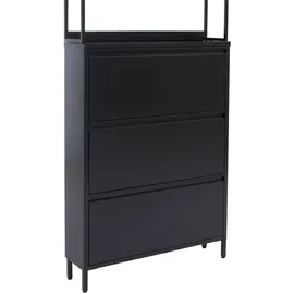 Mendler Schuhkipper 201 x 80 x 20 cm schwarz