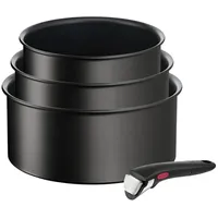 Tefal Ingenio Eco Resist L39792, Kochset, Schwarz, Aluminium, Titan, Schwarz, Thermo-Punkt - Schwarz