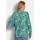 GOLDNER Blusenshirt mit floralem Print Blau/Grün 40