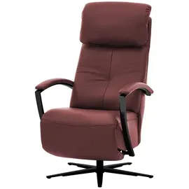 Hukla Relaxsessel Pierre Leder 75 x 117 x 87 cm Rot elektrisch