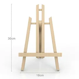 Intirilife Tischstaffelei aus Buchenholz 18 x 30 cm - Klappbarer Bildhalter Foto-Ständer Dreibeinige Sitzstaffelei