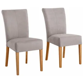 Home Affaire Queen Polsterstuhl BESTSELLER", grau (grau, eichefarben), B:46cm H:93cm T:64cm, Massivholz, Stühle, Esszimmerstuhl, verschiedene Bezüge, Gestell Massivholz