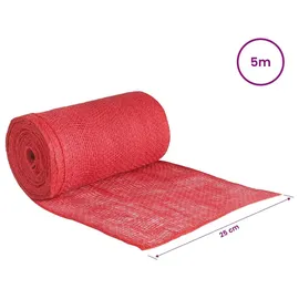 vidaXL Juterolle Rot 25 x 500 cm