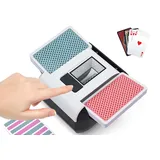 OBLITZON Kartenmischmaschine Elektrische Automatischer Kartenmischer für 1-2 Decks One-Press Auto & Manueller Modus Wiederaufladbar mit 2000mAh Geräuscharm Ideal für Poker UNO Blackjack Skip-BO