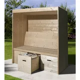 Weka Sitzlaube Bozen 173 x 194 x 86 cm Beige