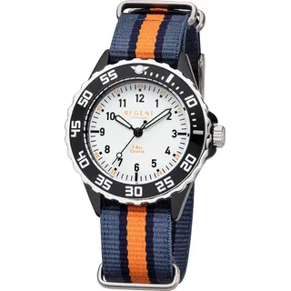 REGENT robuste Uhr für Kinder und Jugendliche blau/orange BA-385 -