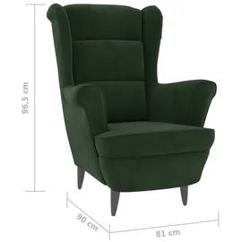 vidaXL Sessel Dunkelgrün Samt