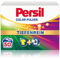 Persil Color Pulver Tiefenrein Waschmittel (50 Waschladungen), Colorwaschmittel für reine Wäsche und hygienische Frische für die Maschine, effektiv von 20 °C bis 60 °C