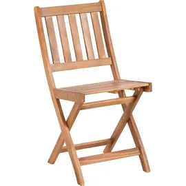 Beliani Balkonset Braun es Akazienholz 3-Teilig Runder Balkontisch mit 2 Stühlen Klappbar Rustikal Outdoor Balkon Terrasse Garten - Braun