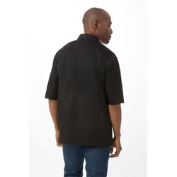 Chef Works® Kochjacke MONTREAL COOL VENT & lite - pflegeleicht, Stoffknöpfe, Schwarz, Größe XXL