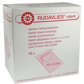 Rudavlies Verbandpflaster 10 cm x 8 cm steril 50 St.