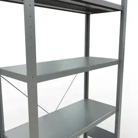 Schulte Lagertechnik Steckregal Stahl 2000 x 1000 x 400 mm silberfarben 5 Fachböden