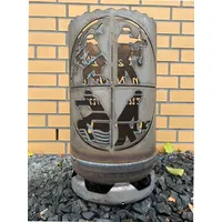 Kleine Feuertonne Feuerwehr retten bergen löschen schützen Gasflasche