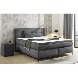 Jockenhöfer Gruppe Boxspringbett »Capello, 7-Zonen-TTFK-Matratze« 7-Zonen-TTFK-Matratze, KS-Topper, verschiedene Härtegrade wählbar, grau