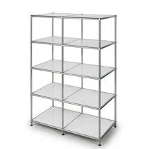 Floordirekt Regal Metall 78 x 40 x 118 cm Weiß