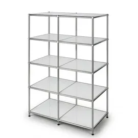 Floordirekt Regal Metall 78 x 40 x 118 cm Weiß