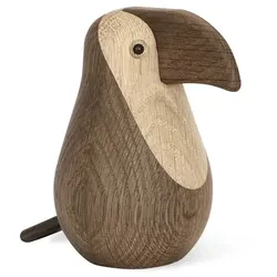 Holzfigur Tukan Eiche natur 4,8 x 7,6 cm