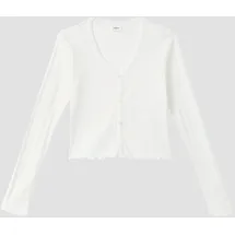 s.Oliver Kurze Ajour-Strickjacke mit Zierknopfleiste - 134/140