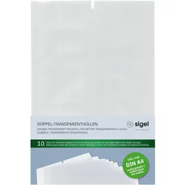 Sigel Doppel-Transparenthüllen A4 10 Stück transparent