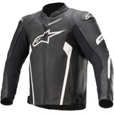 Alpinestars Faster V2 Lederjacke schwarz/weiß 52