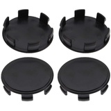 4 Nabenkappen Ø 65,0 mm - 60,0 mm / flach schwarz / Klebefläche