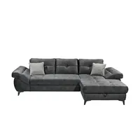 U N O Sports uno Ecksofa Nino ¦ grau ¦ Maße (cm): B: 288 H: 90 T: 170