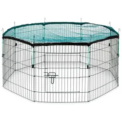 Freigehege Ø143cm, 8x 57x56cm, Kaninchen, Meerschweinchen, Hühner, Küken