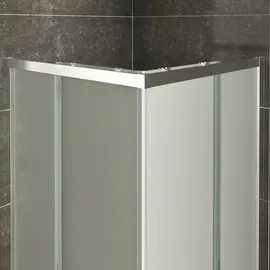 iflair Diana Eckdusche mit Schiebetür rechts 90 x 100 cm satiniert Sicherheitsglas DK77