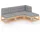 vidaXL Garten-Lounge-Set 4-tlg. grau