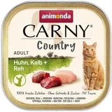 ANIMONDA Carny Country Adult Chicken&Veal&Vension 100 g Huhn, Kalb und Schweinefleisch für adulte Katzen