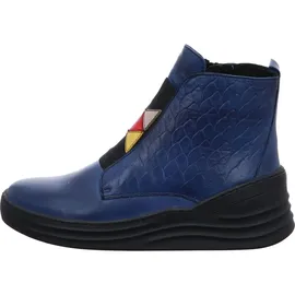 Gemini Damen Stiefelette Leder Textur mehrfarbig Plateau Keilabsatz 033652-02, Größe:42 EU