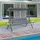 Outsunny Hollywoodschaukel Grau/Schwarz 3-Sitzer