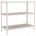 simonclick Metallregal 100 90 40 cm Weiß/Holz