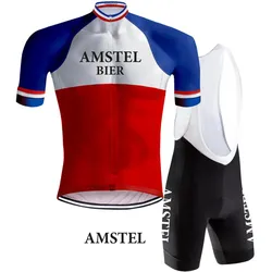 RETRO RADSPORT OUTFIT AMSTEL BIER - REDTED ROT L