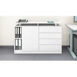 borchardt Möbel Sideboard »Vaasa«, moderne grifflose Optik, Push-to-Open-Funktion borchardt Möbel Weiß Hochglanz