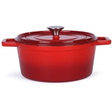 LIVOO Schmortopf 24 cm rot