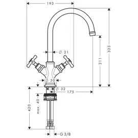 Axor Montreux 210 Zweihandmischer (16502000)