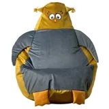 go gift Sitzsack, Gold, Grau, Samt, 130 x 90 cm, Bunt